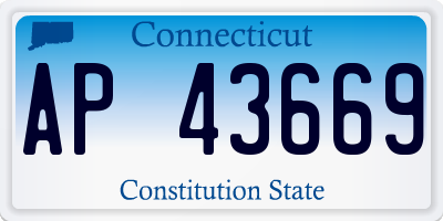 CT license plate AP43669