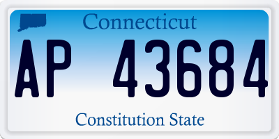 CT license plate AP43684