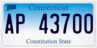 CT license plate AP43700
