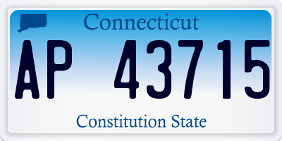 CT license plate AP43715