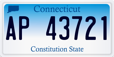 CT license plate AP43721