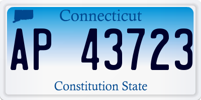 CT license plate AP43723