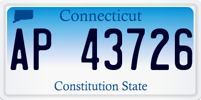 CT license plate AP43726