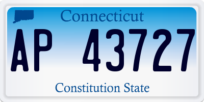 CT license plate AP43727