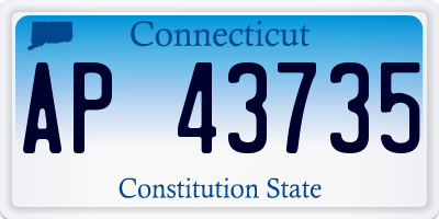 CT license plate AP43735