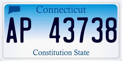CT license plate AP43738