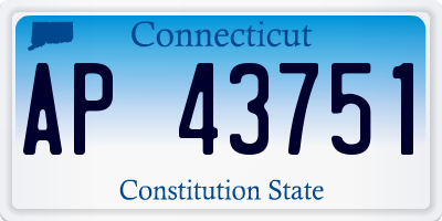 CT license plate AP43751