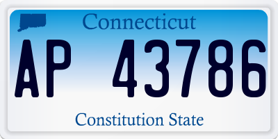 CT license plate AP43786