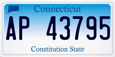CT license plate AP43795