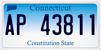 CT license plate AP43811
