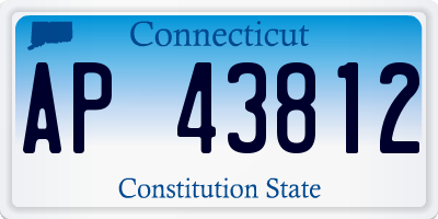 CT license plate AP43812