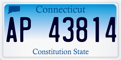 CT license plate AP43814