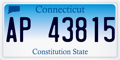 CT license plate AP43815