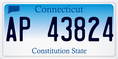 CT license plate AP43824