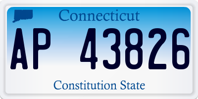 CT license plate AP43826