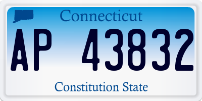 CT license plate AP43832