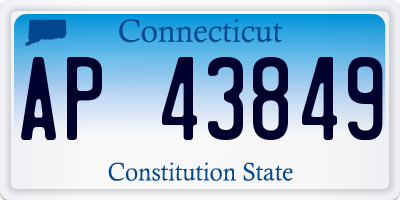 CT license plate AP43849