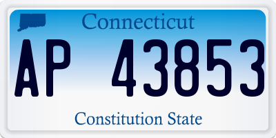CT license plate AP43853