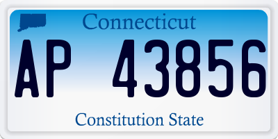 CT license plate AP43856
