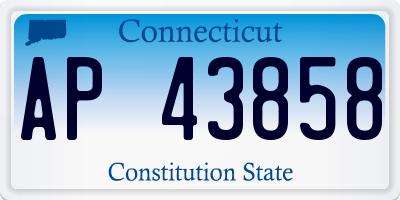 CT license plate AP43858