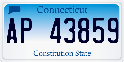 CT license plate AP43859