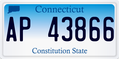 CT license plate AP43866