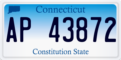 CT license plate AP43872