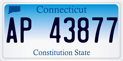 CT license plate AP43877