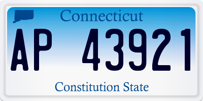CT license plate AP43921
