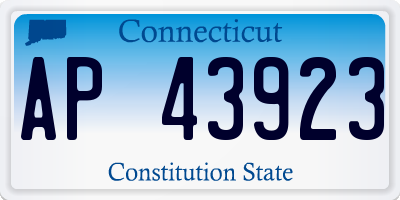 CT license plate AP43923