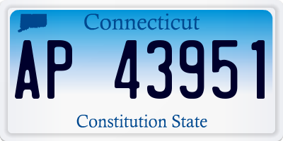 CT license plate AP43951