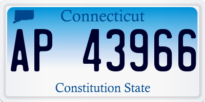 CT license plate AP43966