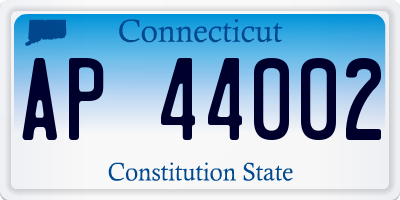 CT license plate AP44002