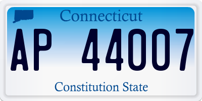 CT license plate AP44007