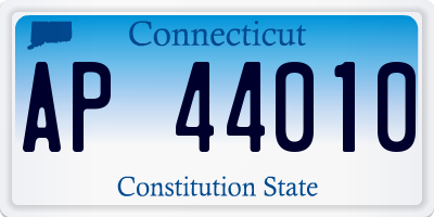CT license plate AP44010