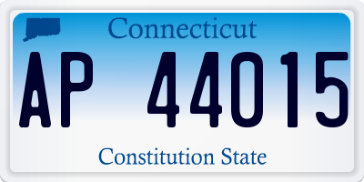 CT license plate AP44015