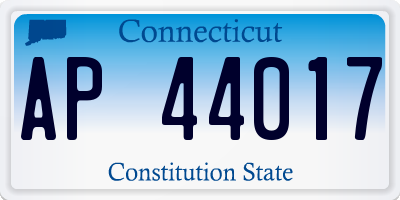 CT license plate AP44017
