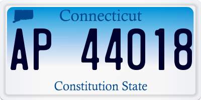 CT license plate AP44018