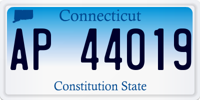 CT license plate AP44019