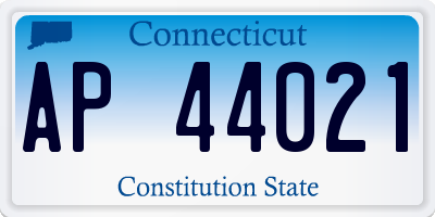 CT license plate AP44021