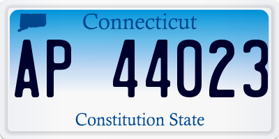 CT license plate AP44023