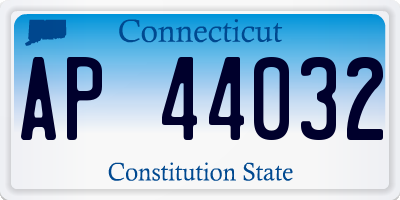 CT license plate AP44032