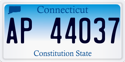 CT license plate AP44037