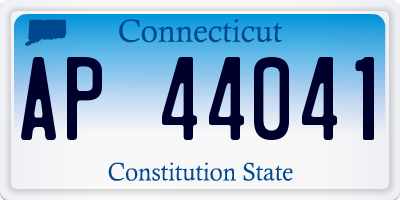 CT license plate AP44041