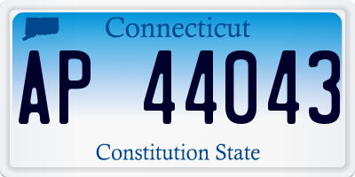 CT license plate AP44043