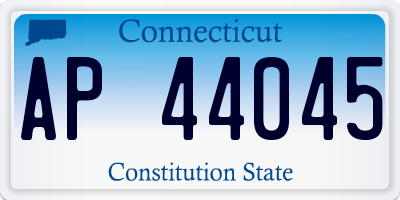 CT license plate AP44045