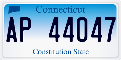 CT license plate AP44047