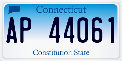 CT license plate AP44061