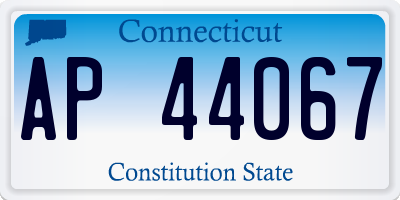 CT license plate AP44067