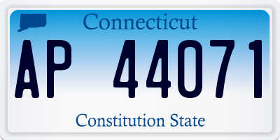 CT license plate AP44071